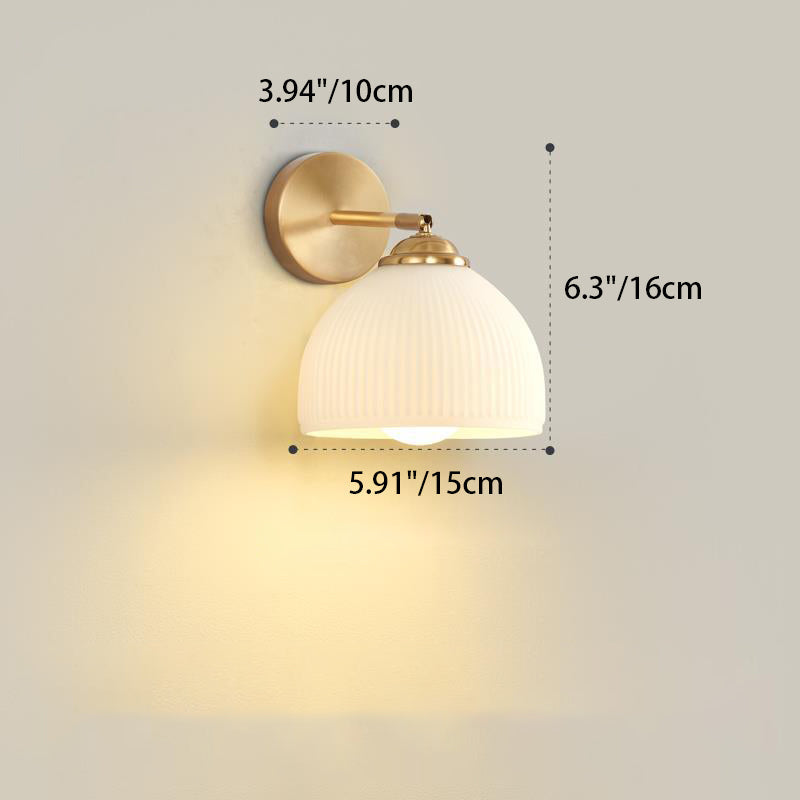 French Dome Glass Wall Sconce
