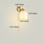 French Dome Glass Wall Sconce