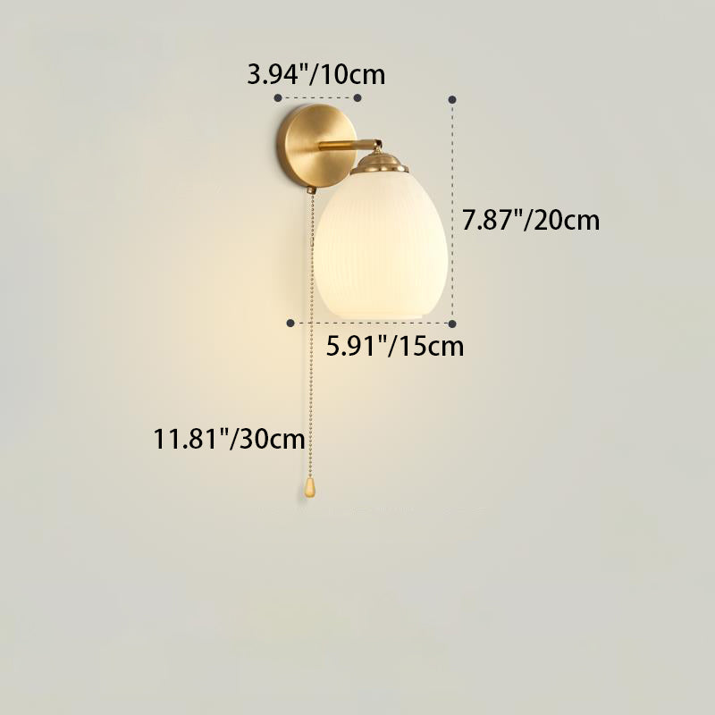 French Dome Glass Wall Sconce