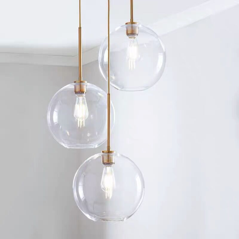 Luxury Gradient Glass Globe Pendant Light - 1-Light for Dining Room