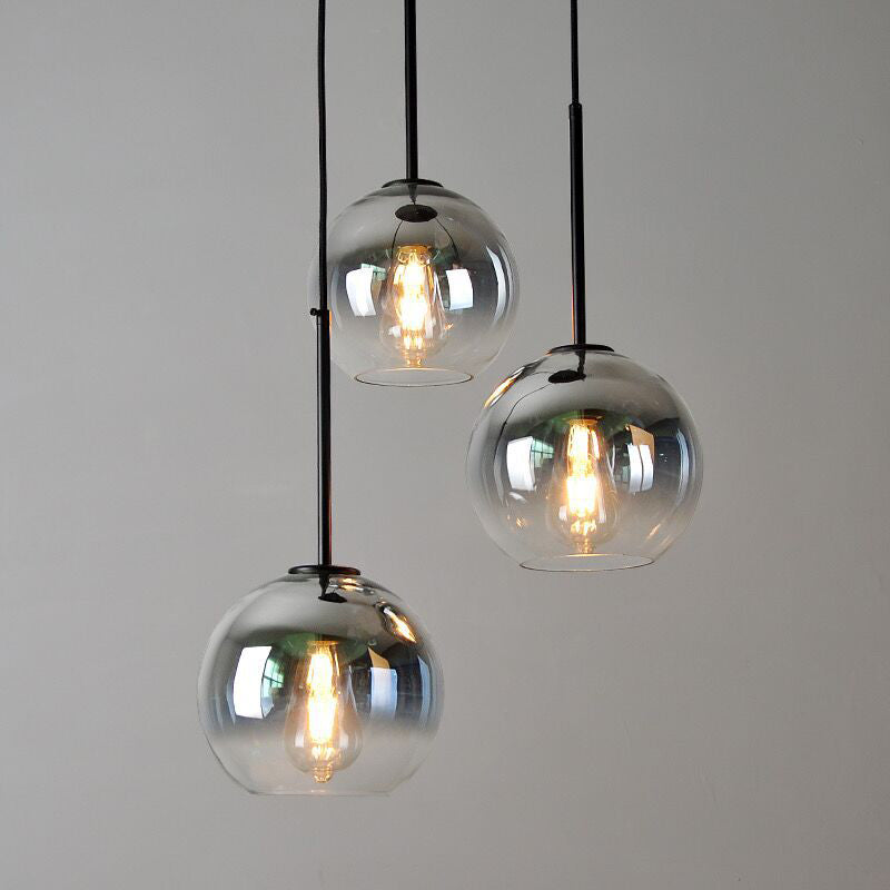 Luxury Gradient Glass Globe Pendant Light - 1-Light for Dining Room