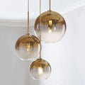 Luxury Gradient Glass Globe Pendant Light - 1-Light for Dining Room