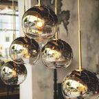Luxury Gradient Glass Globe Pendant Light - 1-Light for Dining Room