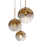 Luxury Gradient Glass Globe Pendant Light - 1-Light for Dining Room