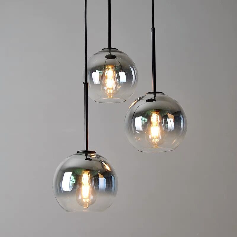 Luxury Gradient Glass Globe Pendant Light - 1-Light for Dining Room