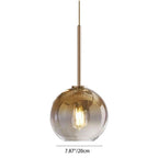 Luxury Gradient Glass Globe Pendant Light - 1-Light for Dining Room