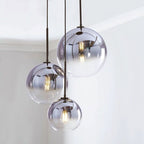 Luxury Gradient Glass Globe Pendant Light - 1-Light for Dining Room