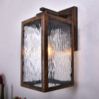 Scandinavian Waterproof Rectangle Aqua Glass Outdoor Wall