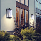 Scandinavian Waterproof Rectangle Aqua Glass Outdoor Wall