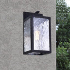 Scandinavian Waterproof Rectangle Aqua Glass Outdoor Wall