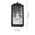 Scandinavian Waterproof Rectangle Aqua Glass Outdoor Wall