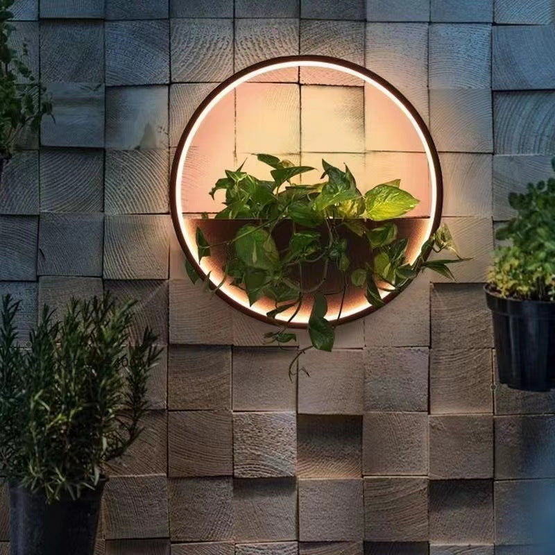 Scandinavian Waterproof LED Outdoor Wall Sconce - Round