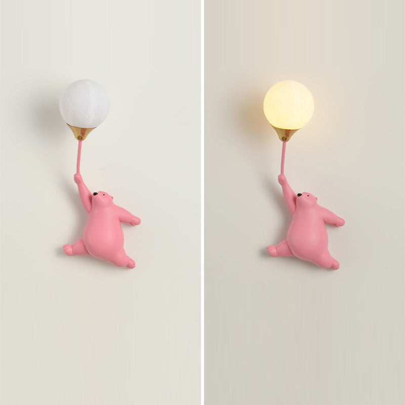 Scandinavian Bear Balloon Wall Sconce
