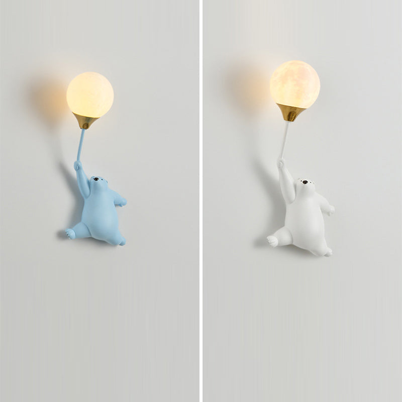 Scandinavian Bear Balloon Wall Sconce