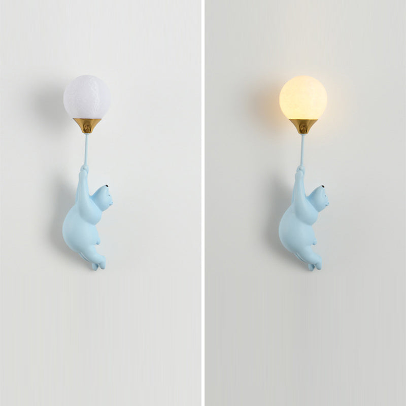 Scandinavian Bear Balloon Wall Sconce
