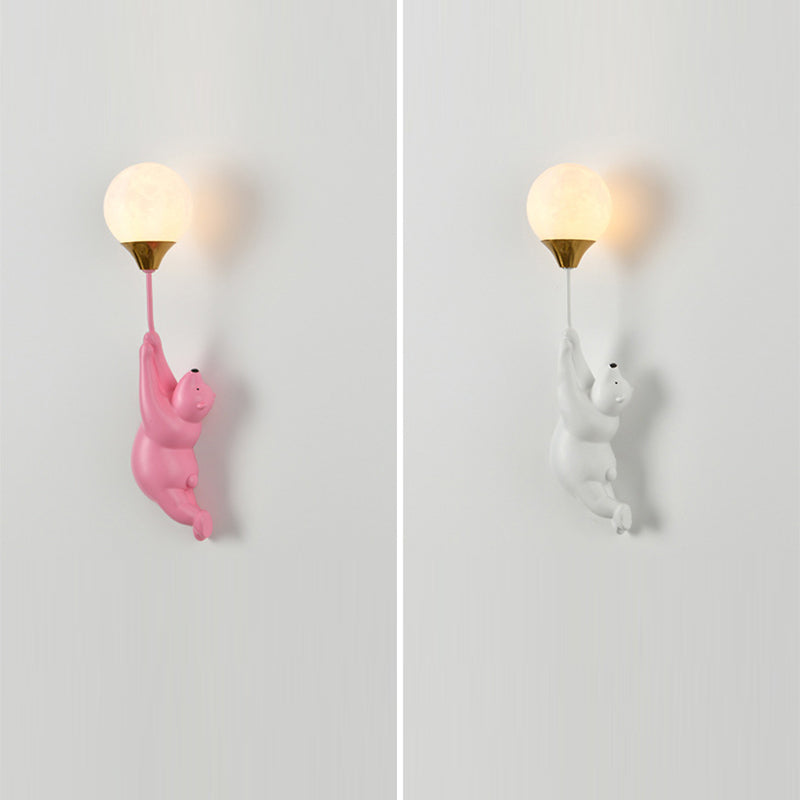 Scandinavian Bear Balloon Wall Sconce