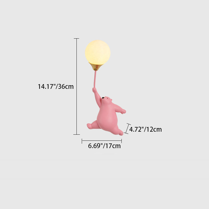 Scandinavian Bear Balloon Wall Sconce