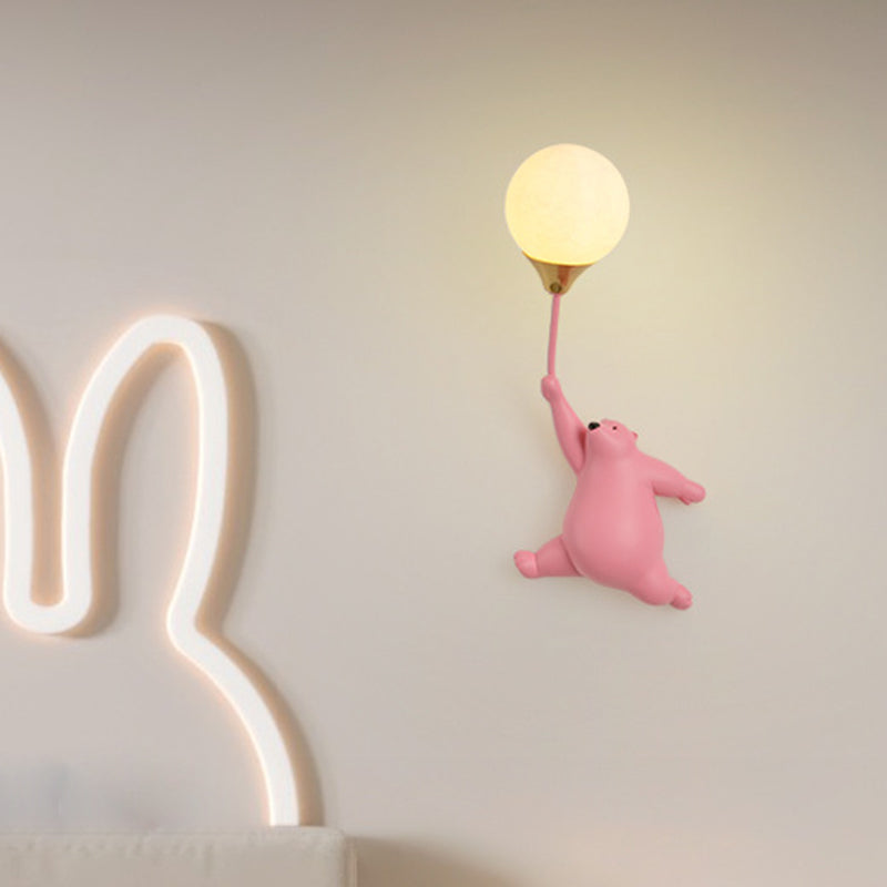 Scandinavian Bear Balloon Wall Sconce