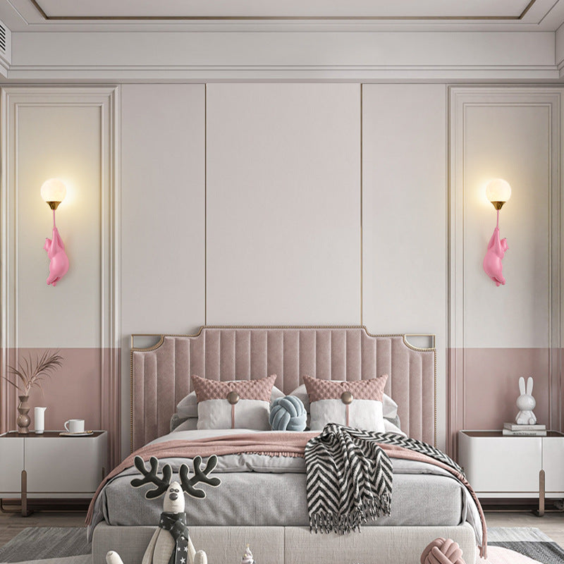 Scandinavian Bear Balloon Wall Sconce
