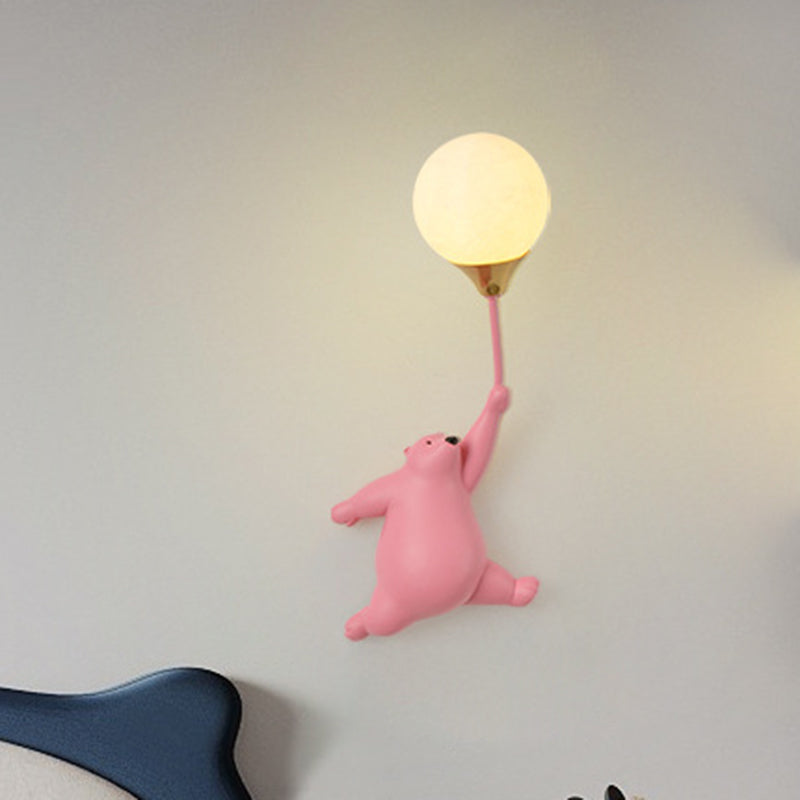 Scandinavian Bear Balloon Wall Sconce