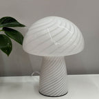 Scandinavian Cylinder Half Round Textured Glass Table Lamp - 1-Light for Bedroom