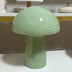 Scandinavian Cylinder Half Round Textured Glass Table Lamp - 1-Light for Bedroom