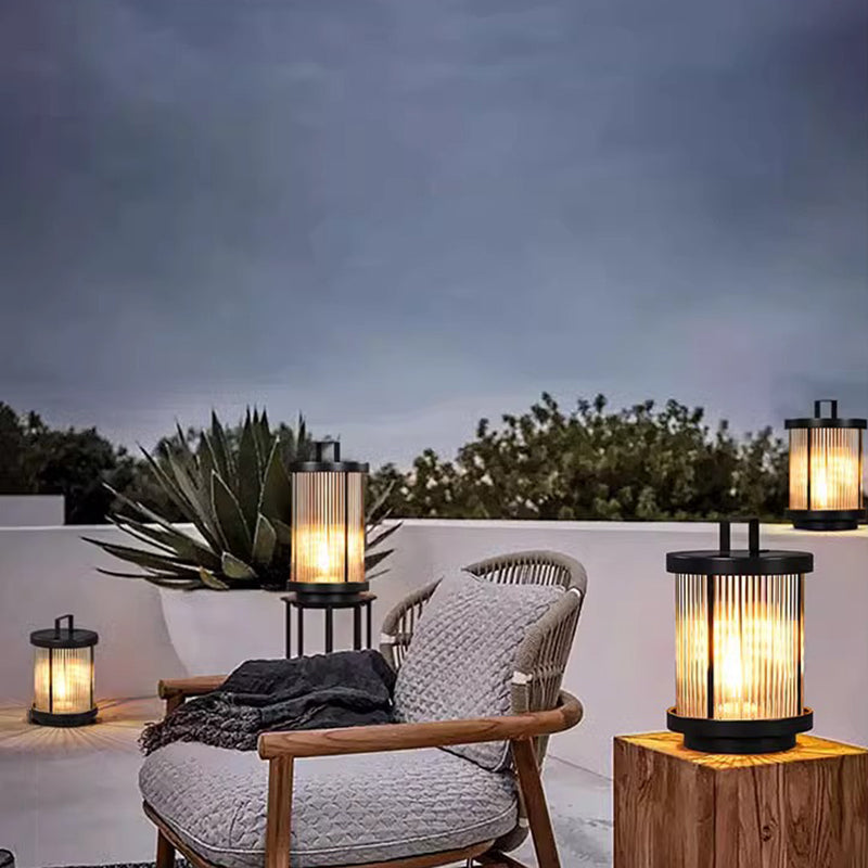 Premium Modern Solar Waterproof Outdoor Cylinder Light