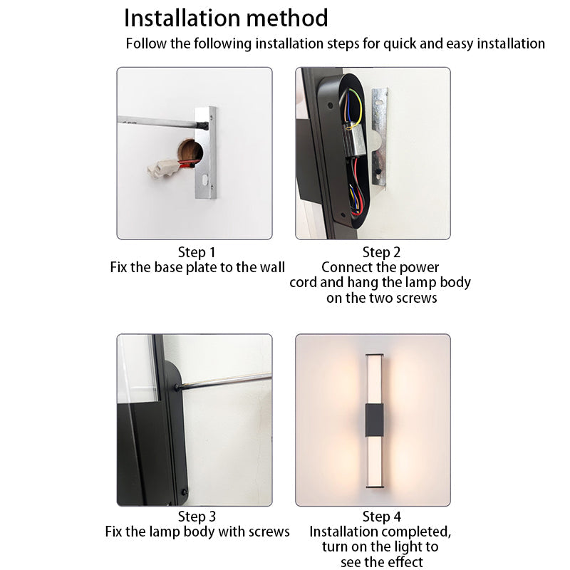 Premium Waterproof Aluminum Rectangle Outdoor Wall Sconce