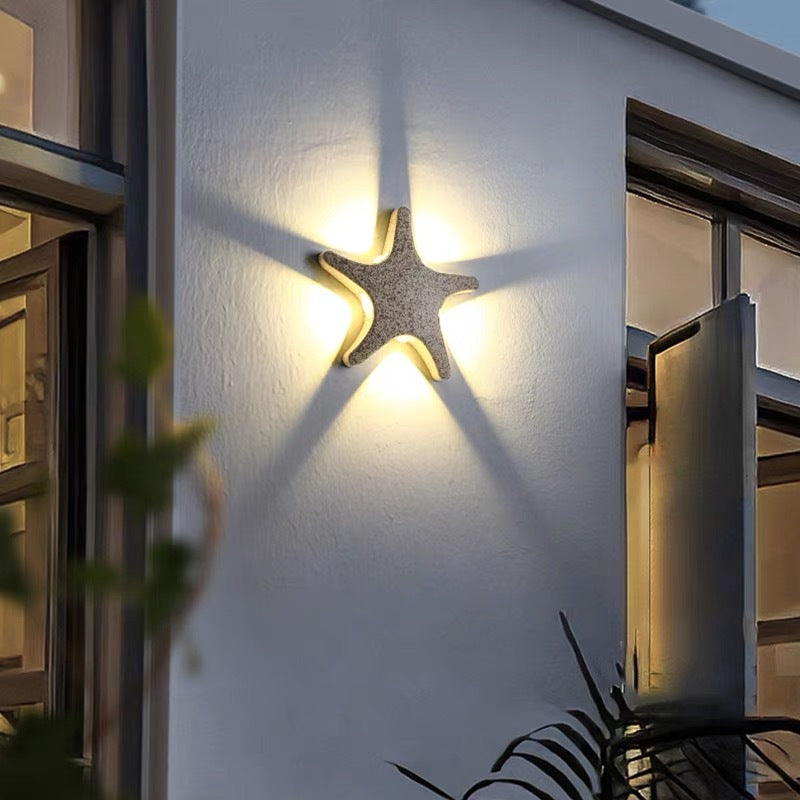 Waterproof Starfish LED Outdoor Sconce