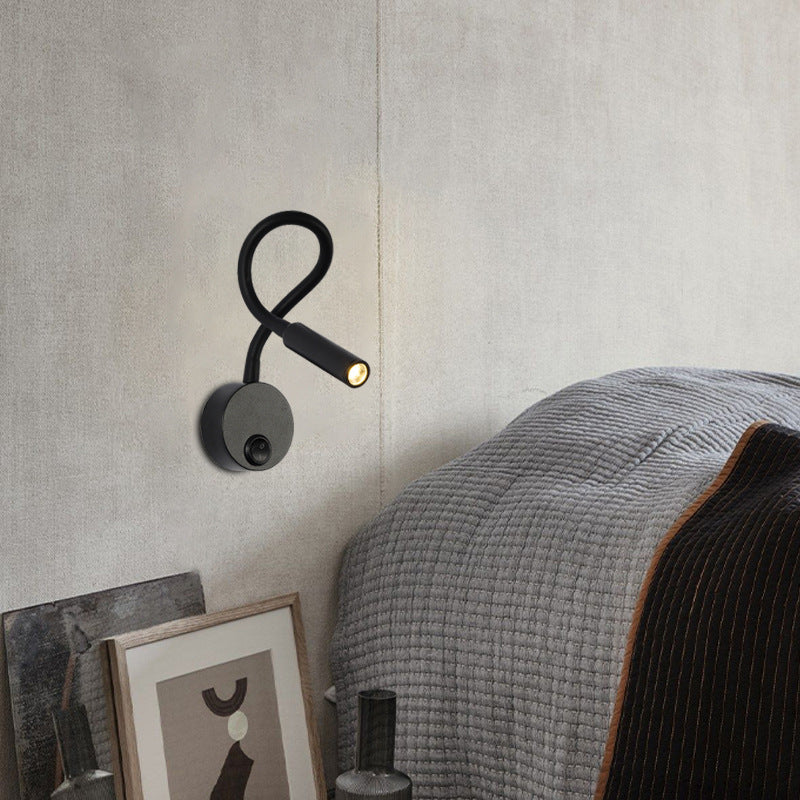 Minimalist Iron LED Reading Wall Sconce