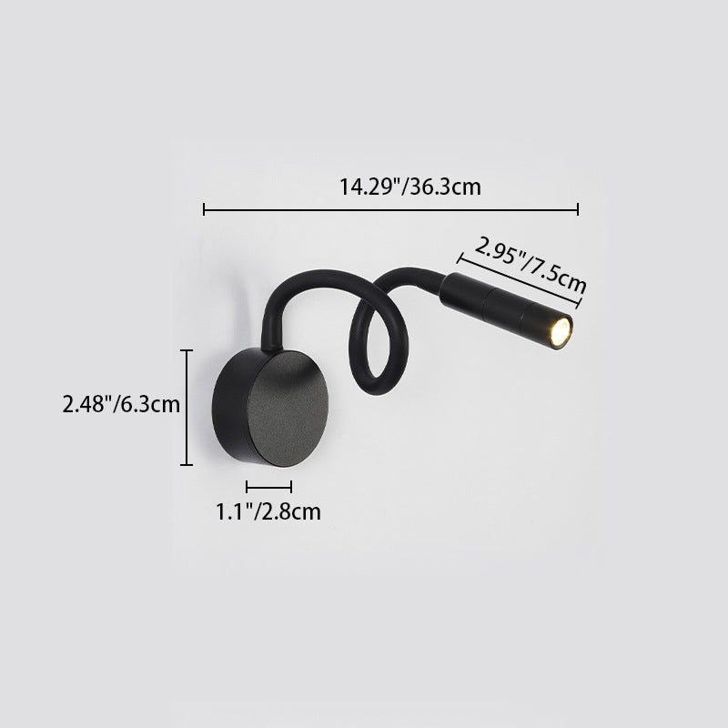Minimalist Iron LED Reading Wall Sconce