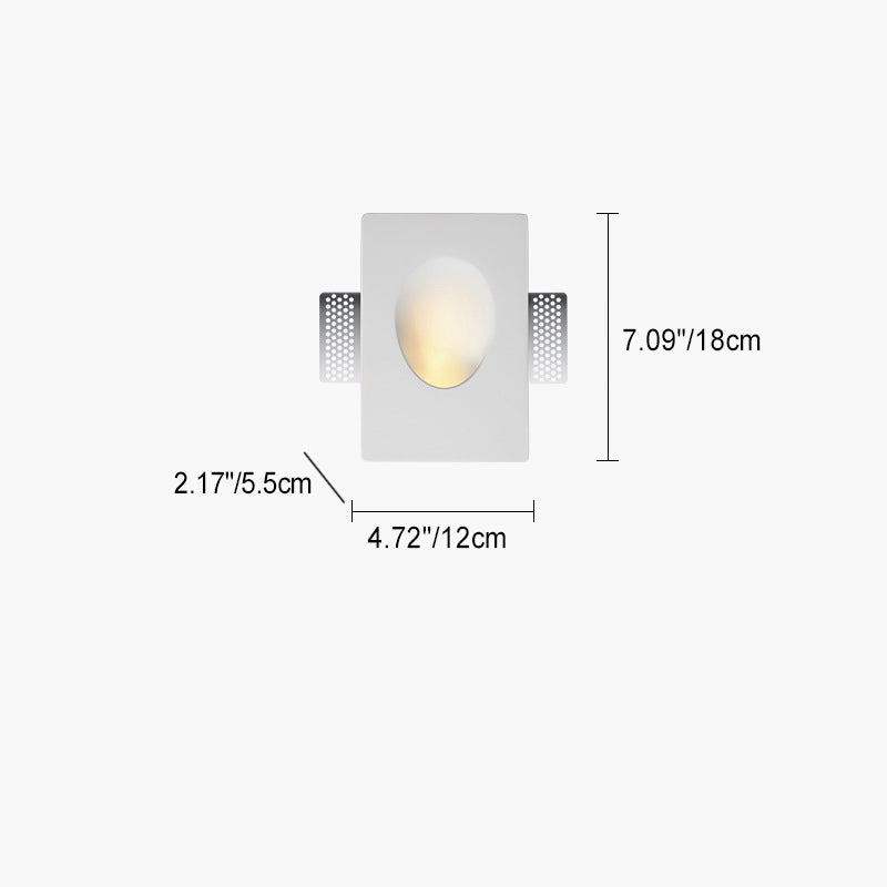 Minimalist Round Recessed 1-Light Sconce