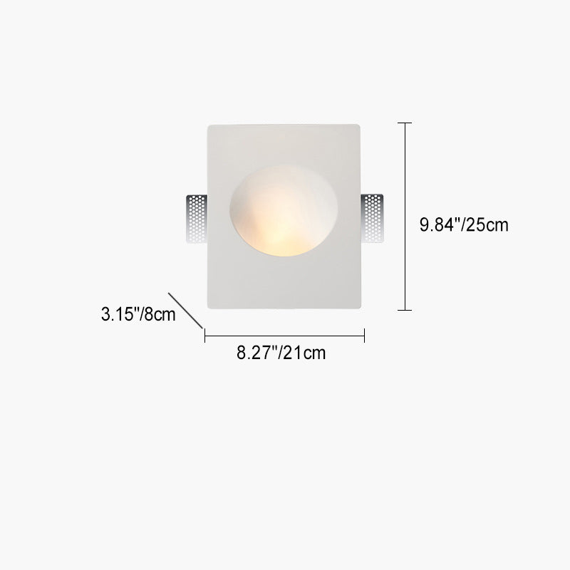 Minimalist Round Recessed 1-Light Sconce