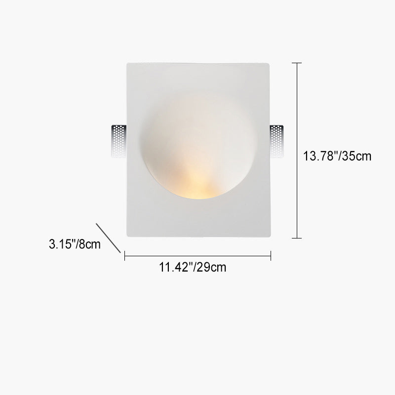 Minimalist Round Recessed 1-Light Sconce
