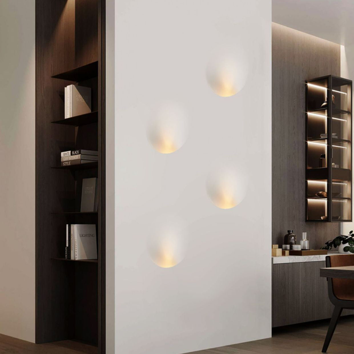 Minimalist Round Recessed 1-Light Sconce