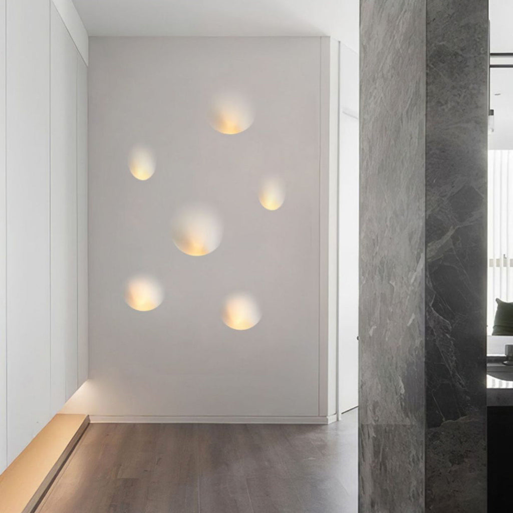 Minimalist Round Recessed 1-Light Sconce