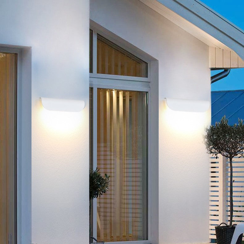 Premium Waterproof Curved Aluminum LED Wall Sconce