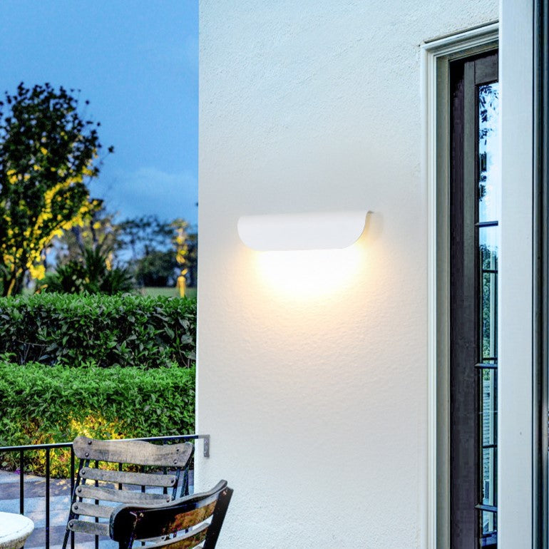 Premium Waterproof Curved Aluminum LED Wall Sconce