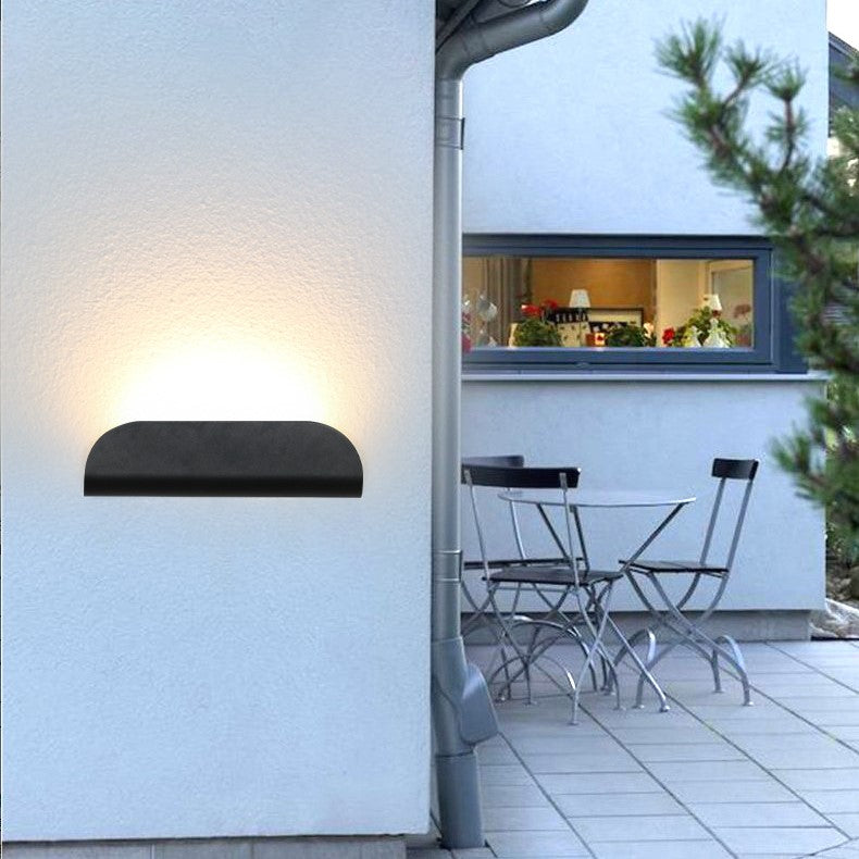 Premium Waterproof Curved Aluminum LED Wall Sconce