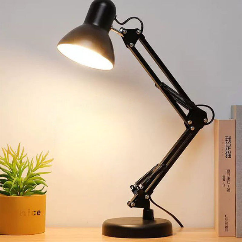 Nordic Adjustable Iron Table Lamp - 1-Light Round Design for Bedroom