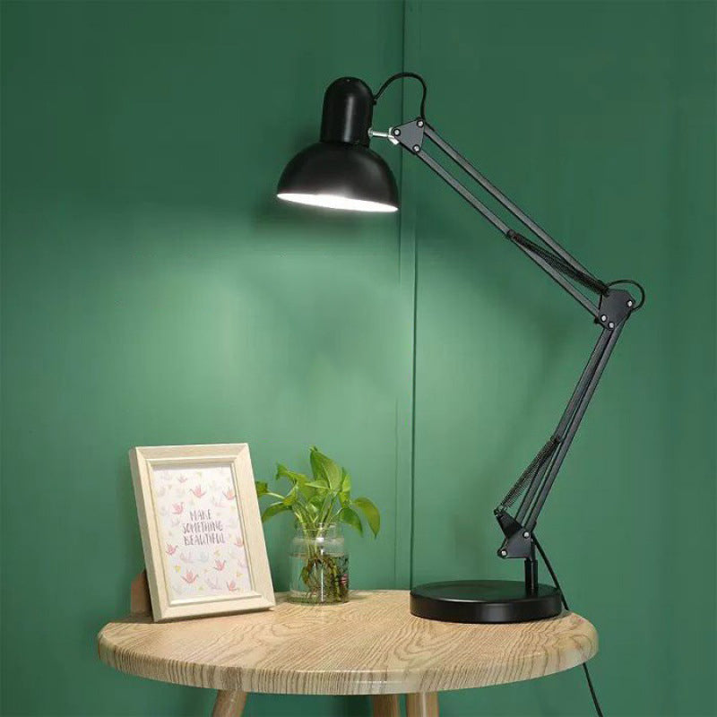 Nordic Adjustable Iron Table Lamp - 1-Light Round Design for Bedroom