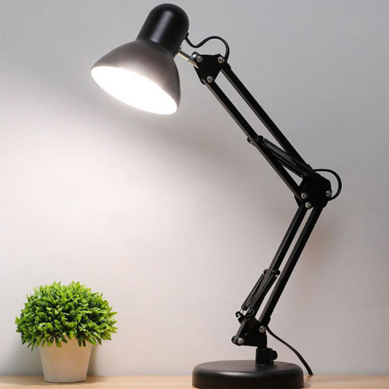 Nordic Adjustable Iron Table Lamp - 1-Light Round Design for Bedroom