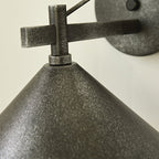 Nordic Iron Geometric Cone Outdoor Wall Sconce