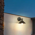 Nordic Iron Geometric Cone Outdoor Wall Sconce