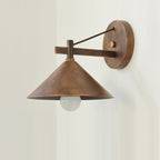 Nordic Iron Geometric Cone Outdoor Wall Sconce