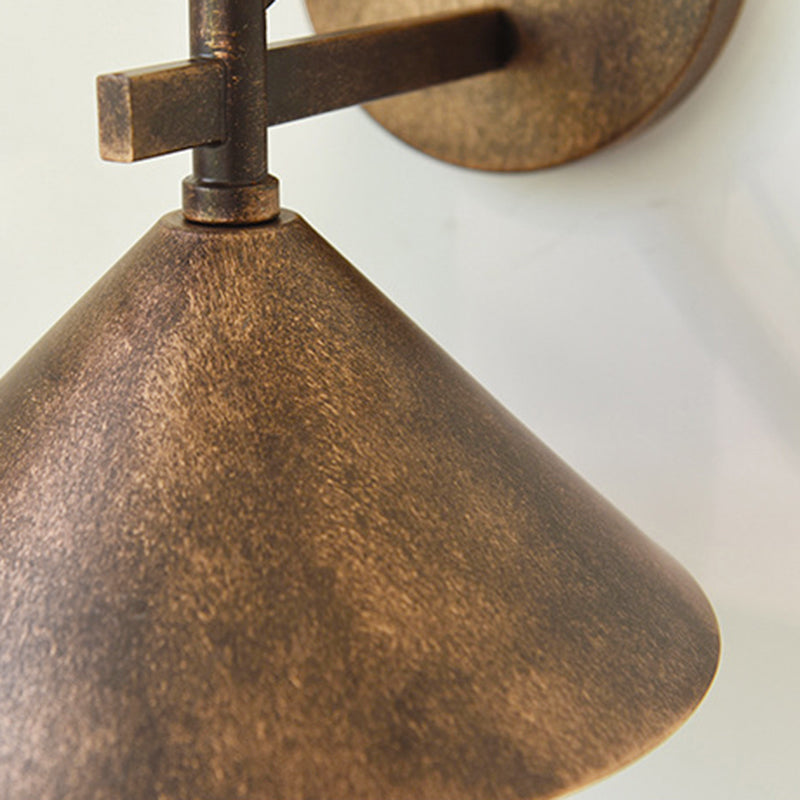 Nordic Iron Geometric Cone Outdoor Wall Sconce
