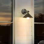 Nordic Iron Geometric Cone Outdoor Wall Sconce