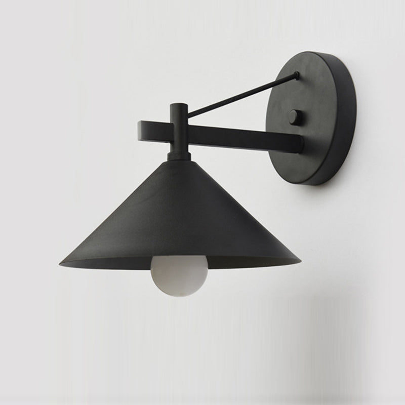 Nordic Iron Geometric Cone Outdoor Wall Sconce