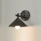 Nordic Iron Geometric Cone Outdoor Wall Sconce