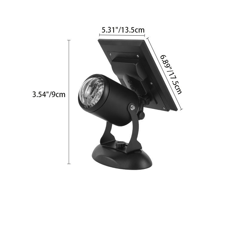 Modern Industrial LED Solar Wall Sconce - Rotating Aurora